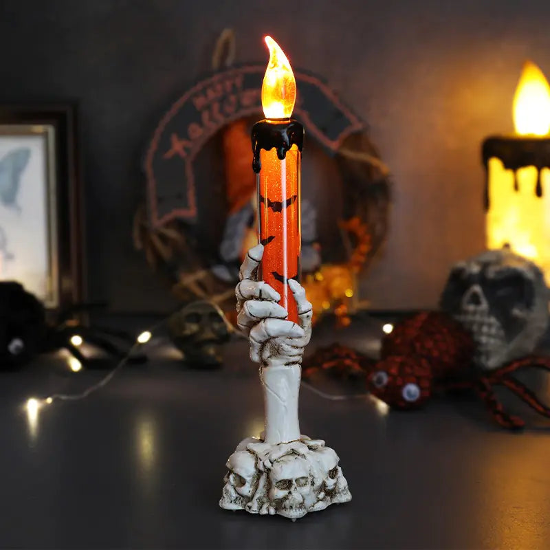 Skull Hand Candle Lamp