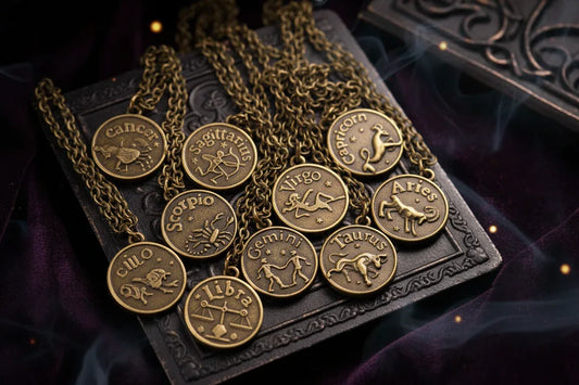 DIY Alloy Zodiac Pendant Accessories in Antique Bronze Sorceress Sanctuary