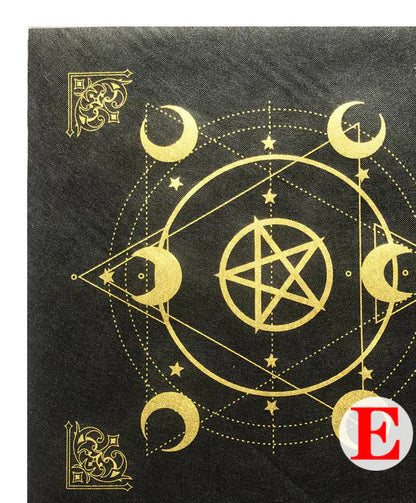 Tarot Tablecloth With Star Pattern & Velvet Material