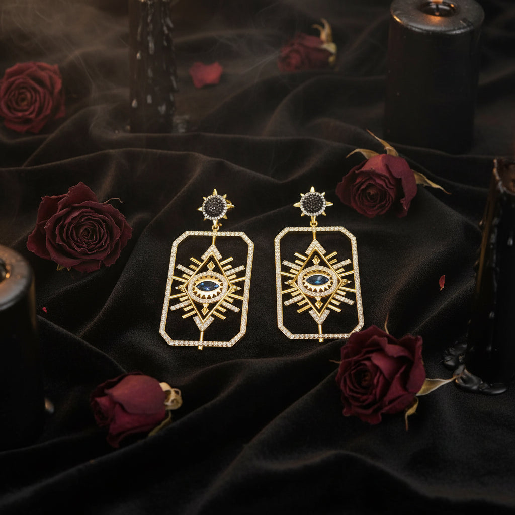 2019 Devil Eye Crystal Earrings - Tarot Series Sorceress Sanctuary