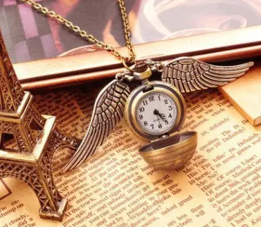 Golden Snitch Pocket Watch Necklace