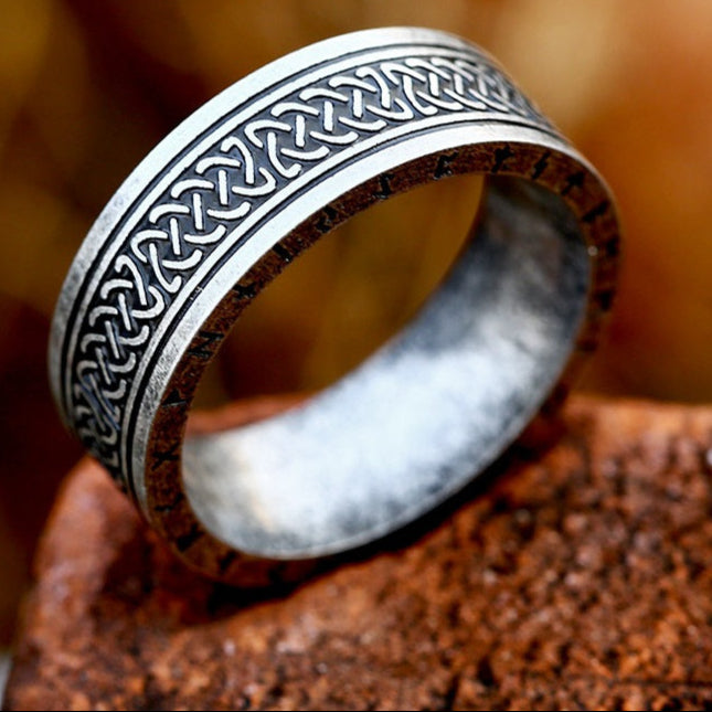 Knot Runes Stainless Steel Ring Sorceress Sanctuary