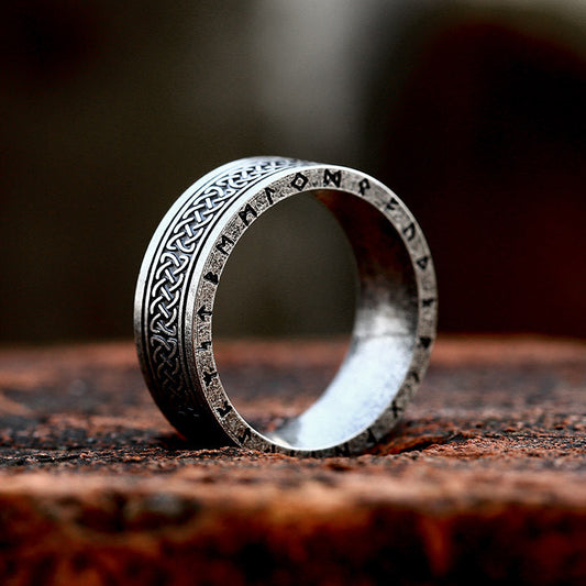 Knot Runes Stainless Steel Ring Sorceress Sanctuary