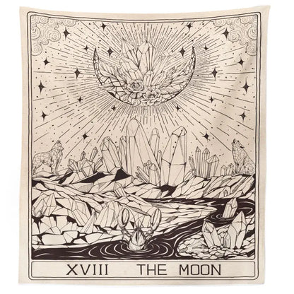 Mystical Tarot Moon Tapestry