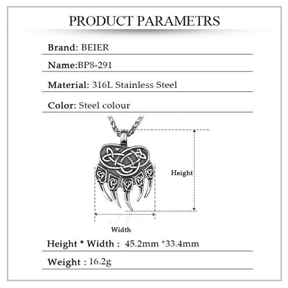 Viking Bear Claw Pendant