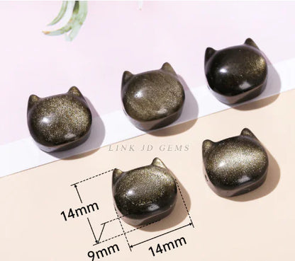Black Shining Obsidian | Cat Pendant