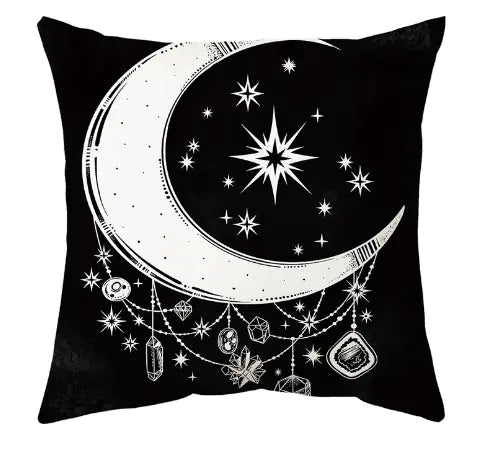 Moon Crystal-Printed Pillowcase