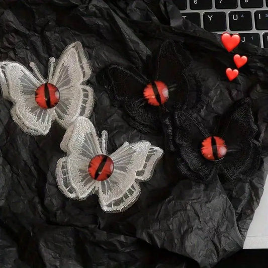 Butterfly Embroidery Hairpin Clip