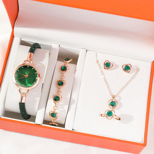 Enchanted Accessory Set | Quartz Watch, Bracelet, Necklace & Earrings