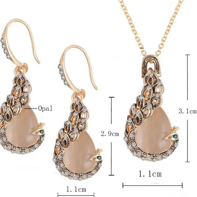 Crystal Peacock Set