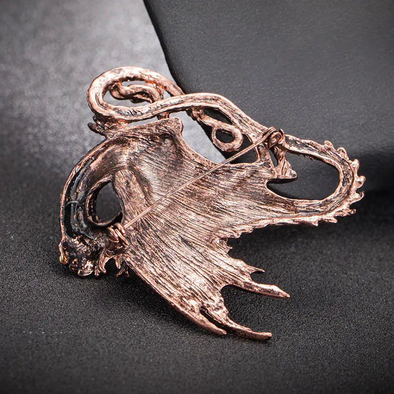 Dragon Rhinestone Brooch