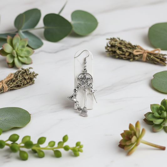 Vintage Harry Potter Punk Magic Earrings with Stars Sorceress Sanctuary