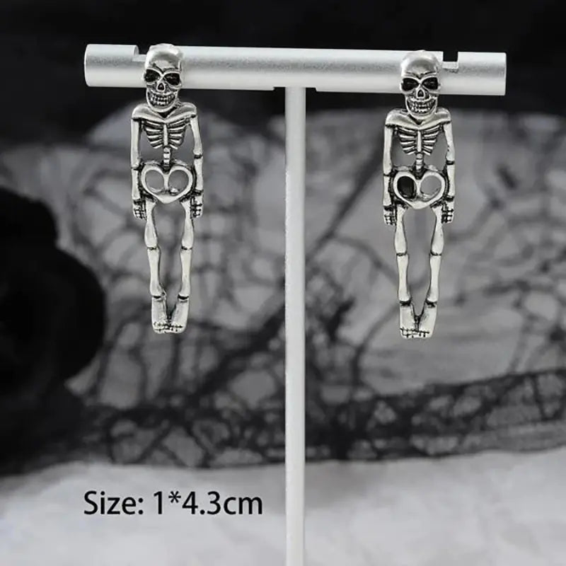 Vintage Skeleton Earrings for Halloween Couples Sorceress Sanctuary