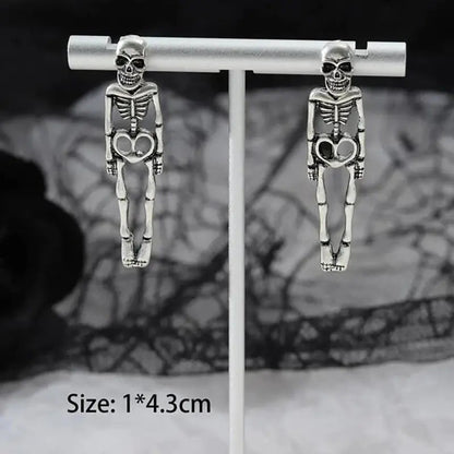 Vintage Skeleton Earrings for Halloween Couples Sorceress Sanctuary