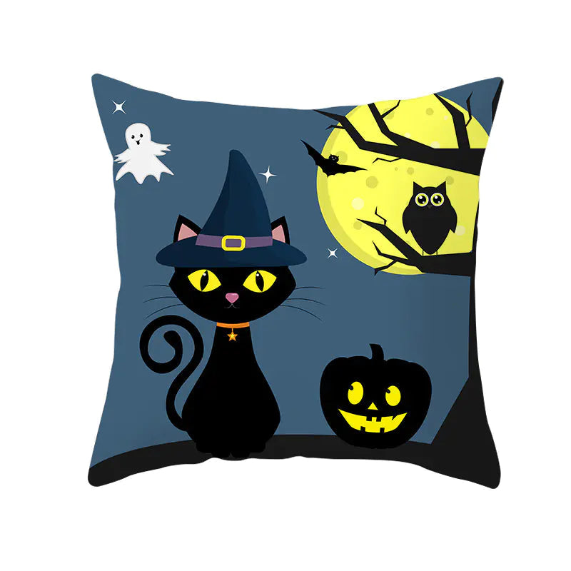Halloween Witchy Cat & Pumpkin | Pillowcases Sorceress Sanctuary