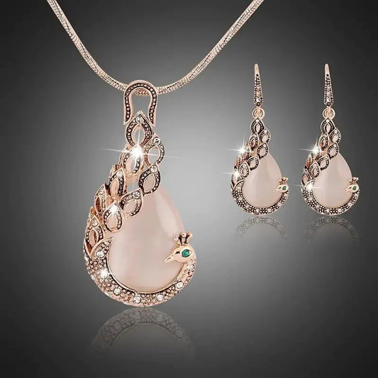 Crystal Peacock Set