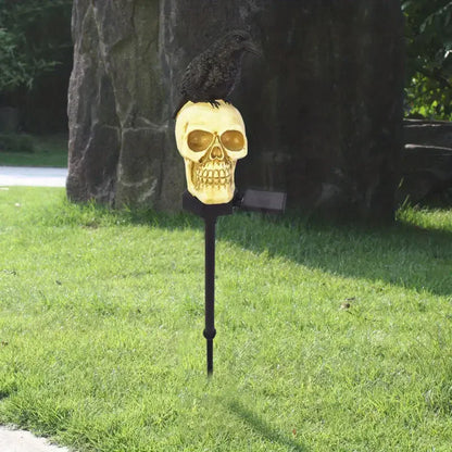 Witch’s Crow & Skull Solar Light