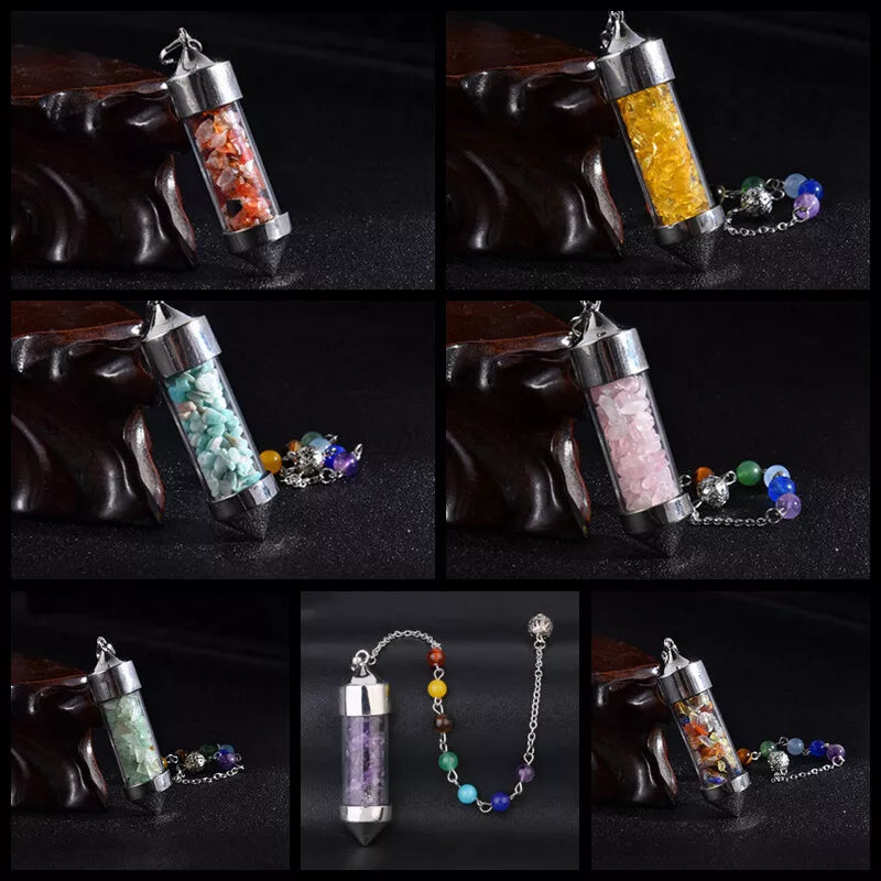 Chakra Wishing Bottle Pendulum Sorceress Sanctuary