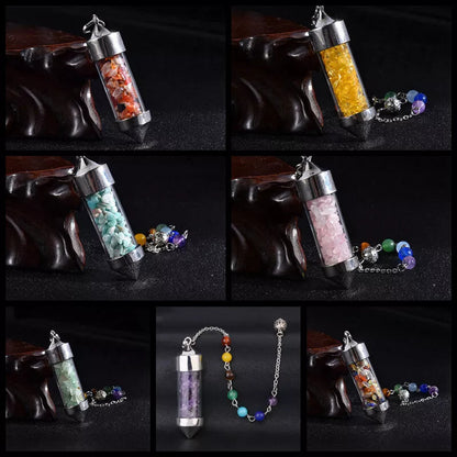 Chakra Wishing Bottle Pendulum Sorceress Sanctuary