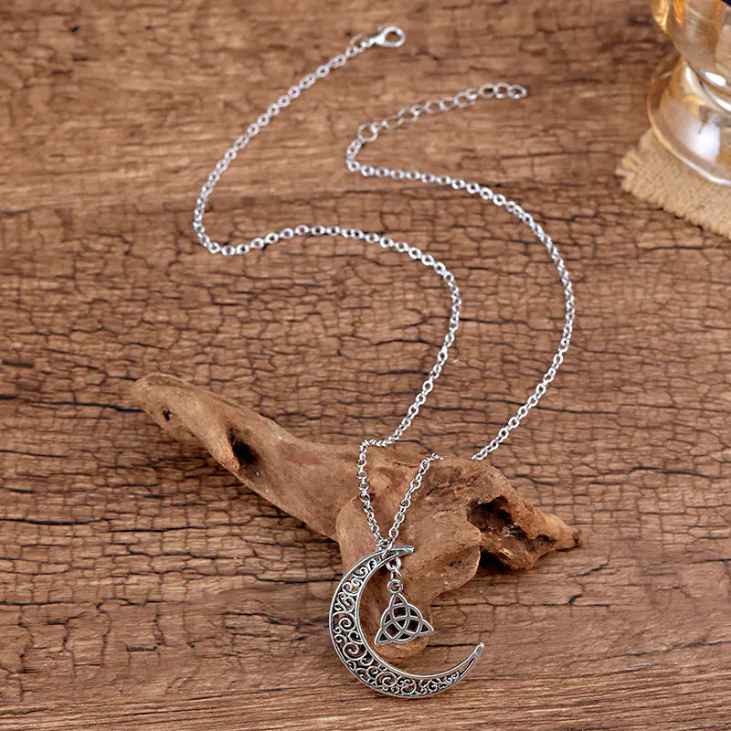 Celtic Knot Moon Necklace