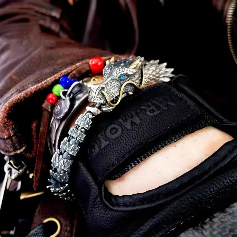 2023 Vintage Handmade Dragon Head Bracelet for Men Sorceress Sanctuary