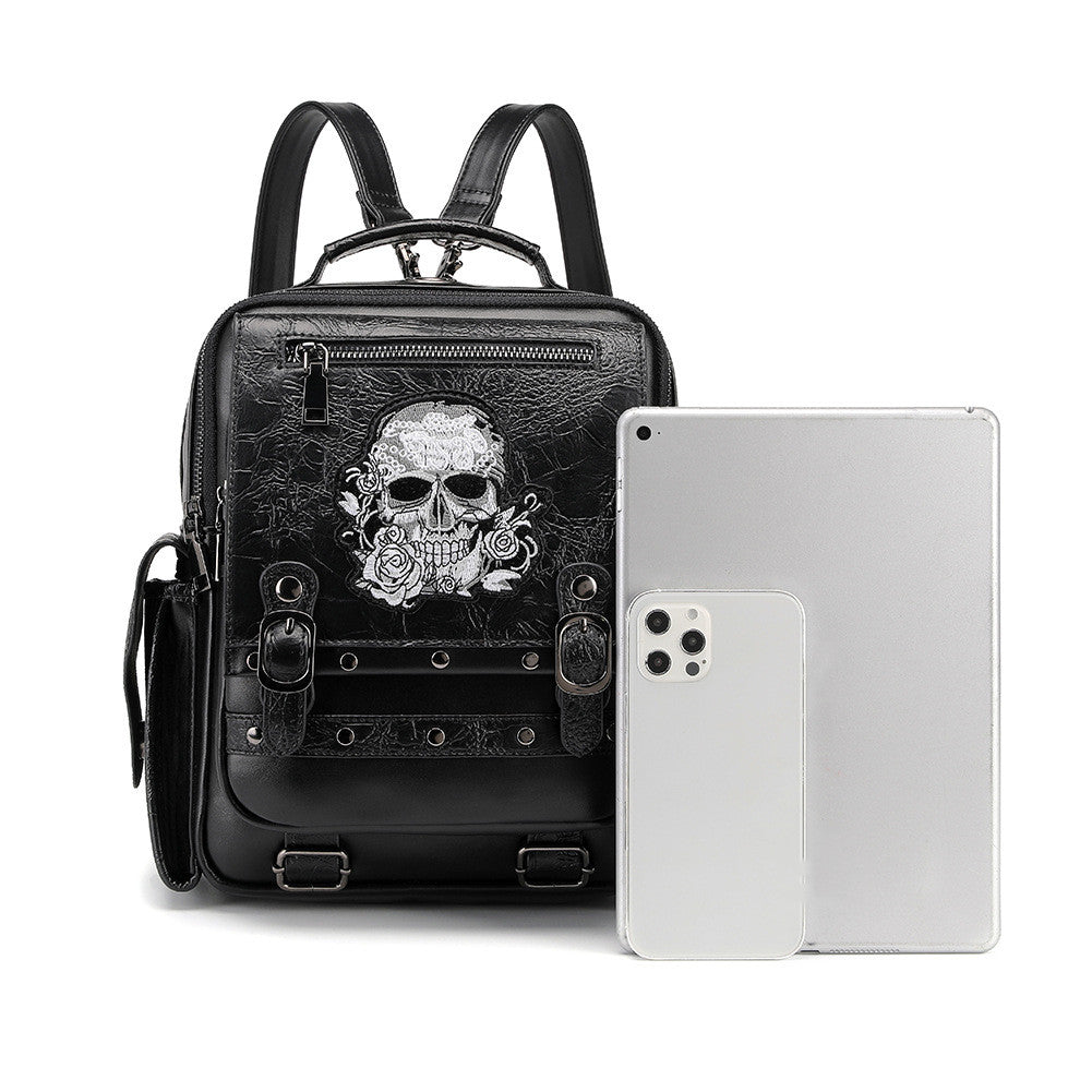 Skull Head Embroidered | Shoulder Bag