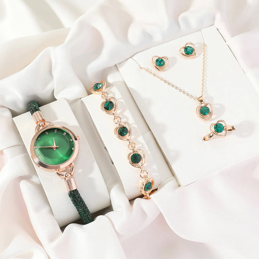 Enchanted Accessory Set | Quartz Watch, Bracelet, Necklace & Earrings