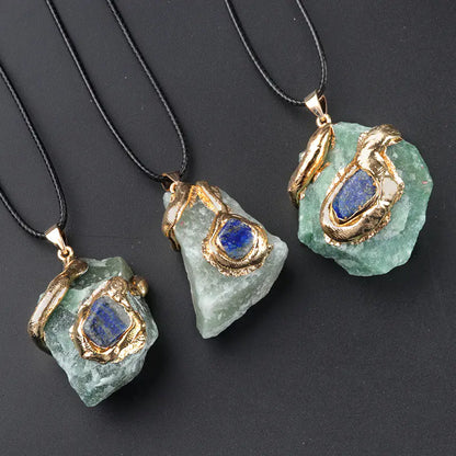 Gilded Crystal Stone Necklace