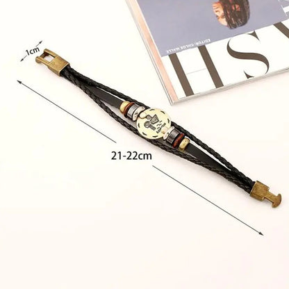 zodiac Bracelet with measurement details on a white background