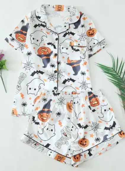 Spooky Satin Pajama Set