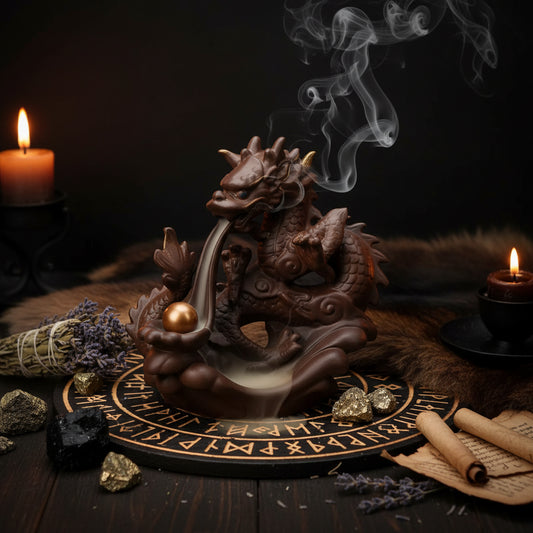 Creative Backflow Incense Burner - Dragon Design Sorceress Sanctuary