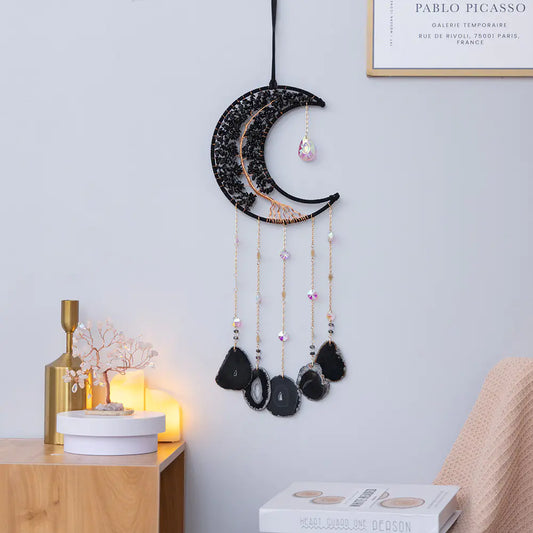 Obsidian Crystal Dreamcatcher