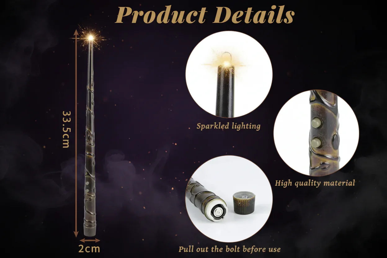 Floating Wand Candles - Sorceress Sanctuary Yellow Flash 12 Pack / Glow magic wand (2.0*33.2cm)-Yellow Flash 12 Pack / Pattern magic wand (2.0*33.2cm)-Yellow Flash 20 Pack / Pattern magic wand (2.0*33.2cm)-Yellow Flash 20 Pack / Glow magic wand (2.0*33.2cm)-Warm White Flash 12 Pack / Glow magic wand (2.0*33.2cm)