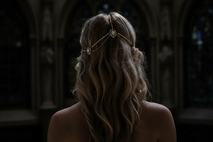 Gothic Headband with Rhinestones for Brides (Hair Accessory) Sorceress Sanctuary