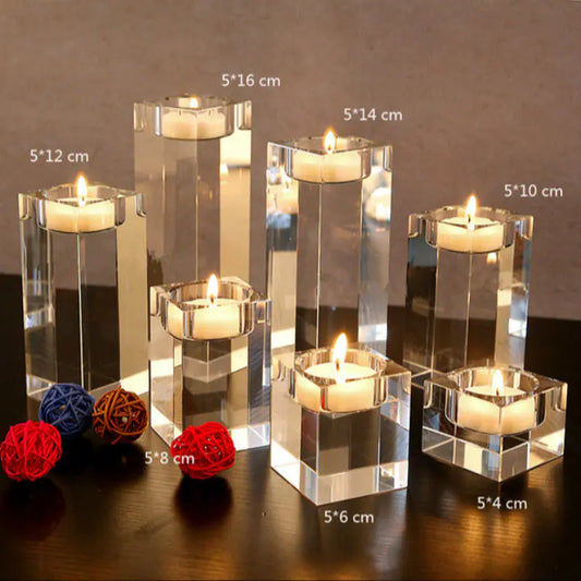 Champagne Crystal Candle Holder