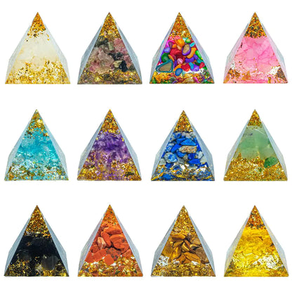 Natural Crystal Energy Pyramids (7PC)