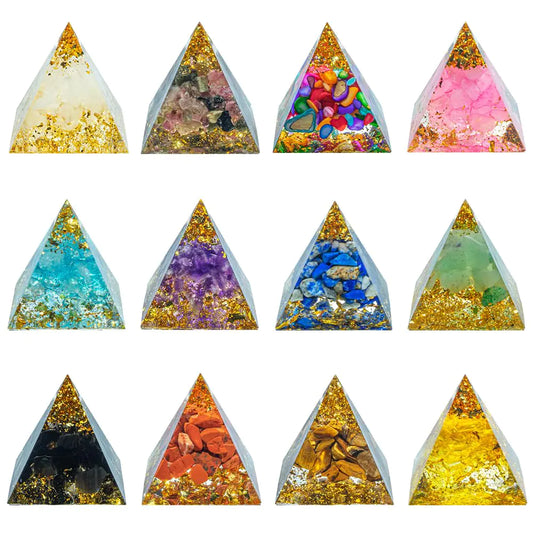 Natural Crystal Energy Pyramids (7PC)