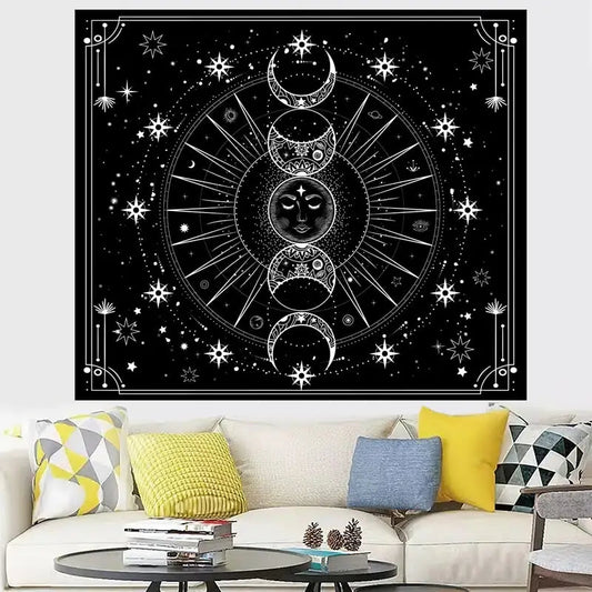 Psychedelic Moon Mandala Tapestry Sorceress Sanctuary