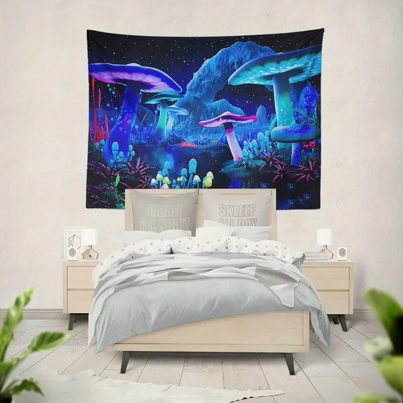 Fluorescent Forest  | Mushroom Tapestry