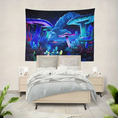 Fluorescent Forest  | Mushroom Tapestry