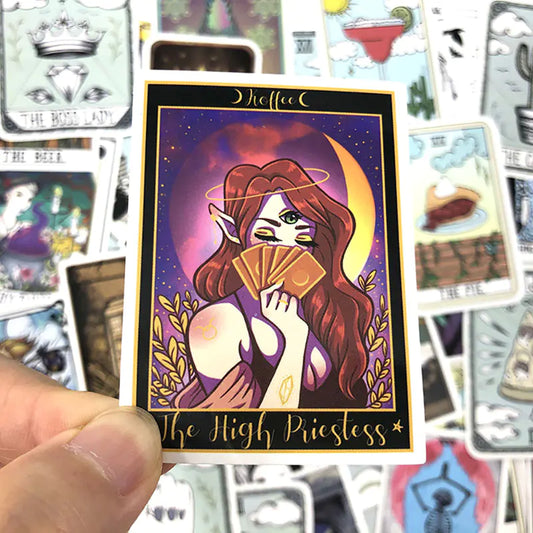 50 Tarot Card Waterproof Stickers