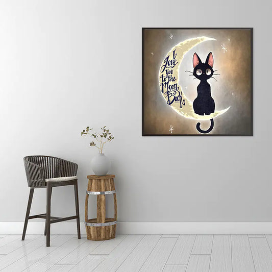 5D Crystal Moon Cat | DIY Gemstone Kit