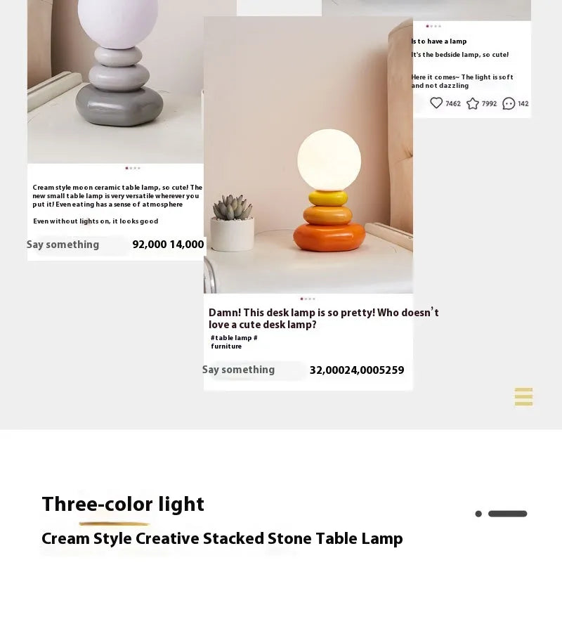 Zen Stacked Stone Lamp