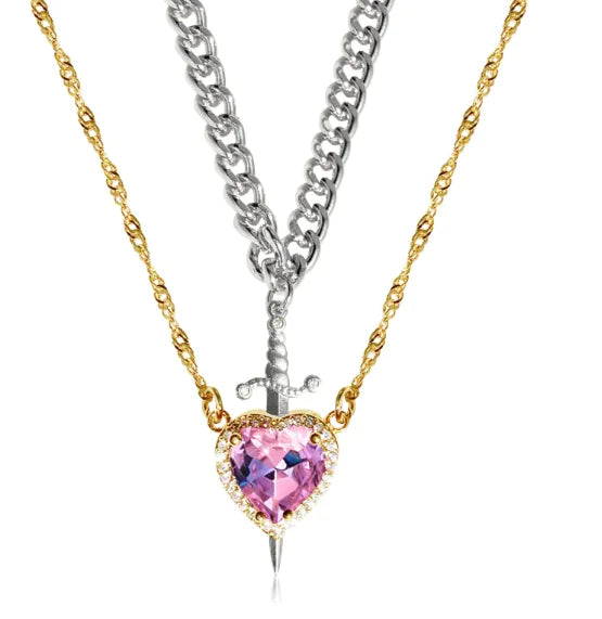 Heart Dagger Necklace