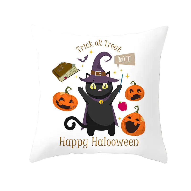 Halloween Witchy Cat & Pumpkin | Pillowcases Sorceress Sanctuary