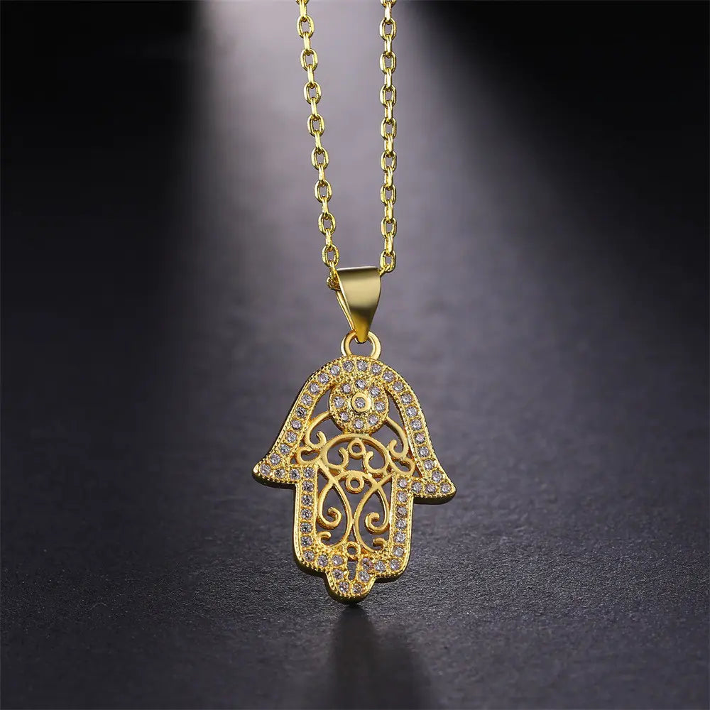 Crystal Hand Protection Necklace