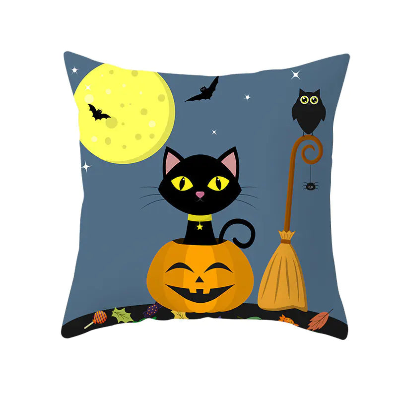 Halloween Witchy Cat & Pumpkin | Pillowcases Sorceress Sanctuary
