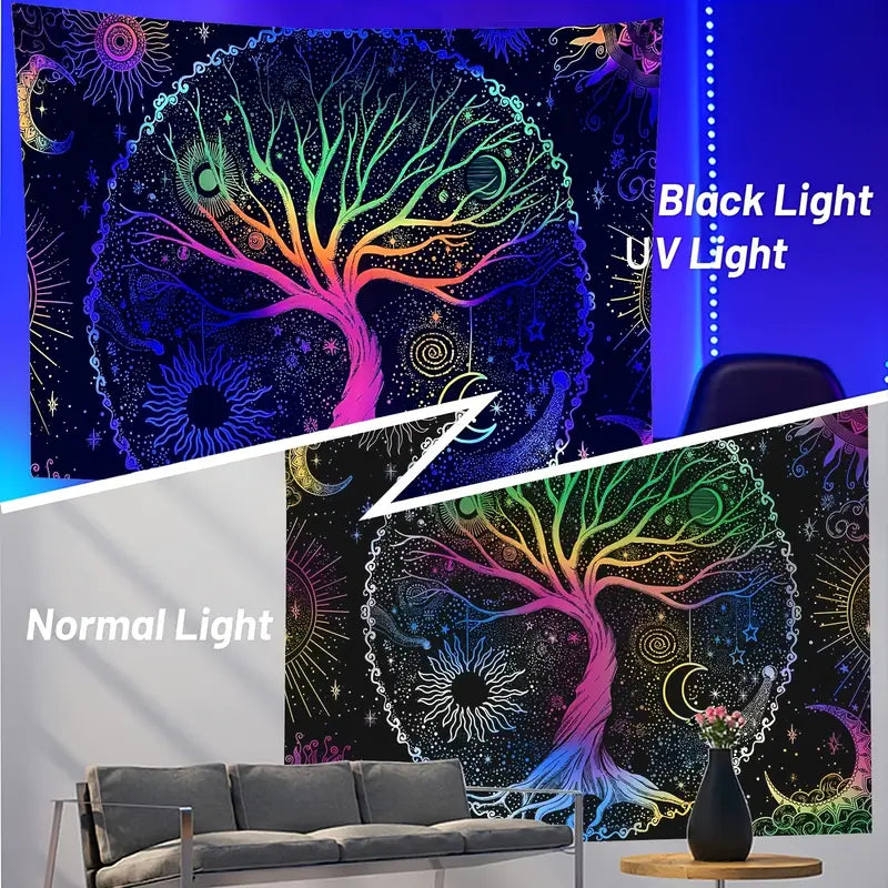 UV Fluorescent Tapestry Sorceress Sanctuary